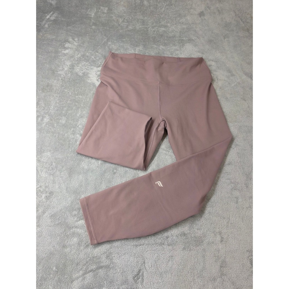 Fabletics PowerHold High Waisted Lattice Back Leggings Mauve XL Purple Pink‎